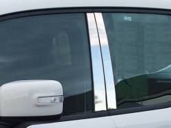 Quality Automotive Accessories - QAA PP55070 4Pc Stainless Steel Pillar Trim for 2015-2023 Jeep Renegade - Image 1
