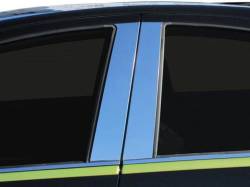 Quality Automotive Accessories - QAA PP12705 4Pc Stainless Steel Pillar Trim for 2012-2019 Toyota Prius C - Image 1