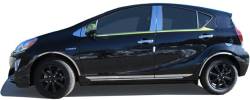 Quality Automotive Accessories - QAA PP12705 4Pc Stainless Steel Pillar Trim for 2012-2019 Toyota Prius C - Image 2