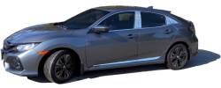 Quality Automotive Accessories - QAA PP16214 4Pc Stainless Steel Pillar Trim for 2016-2020 Honda Civic - Image 3