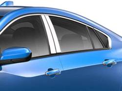 Quality Automotive Accessories - QAA PP56130 4Pc Stainless Steel Pillar Trim for 2016-2019 Chevrolet Volt - Image 1