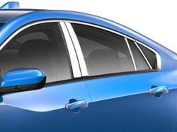 Quality Automotive Accessories - QAA PP56132 8Pc Stainless Steel Pillar Trim for 2016-2019 Chevrolet Volt - Image 1