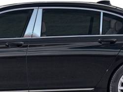 Quality Automotive Accessories - QAA PP16918 6Pc Stainless Steel Pillar Trim for 2016-2022 BMW 7 Series - Image 1