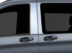 Quality Automotive Accessories - QAA PP16995 4Pc Stainless Steel Pillar Trim for 2016-2020 Mercedes Metris - Image 1