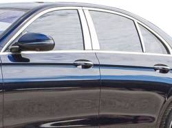 Quality Automotive Accessories - QAA PP17061 6Pc Stainless Steel Pillar Trim for 2017-2023 Mercedes E Class - Image 1