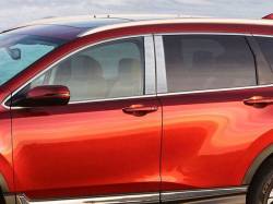 Quality Automotive Accessories - QAA PP17235 4Pc Stainless Steel Pillar Trim for 2017-2022 Honda CR-V - Image 1