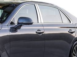 Quality Automotive Accessories - QAA PP17349 6Pc Stainless Steel Pillar Trim for 2017-2022 Genesis G90 - Image 1