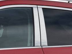Quality Automotive Accessories - QAA PP17595 4Pc Stainless Steel Pillar Trim for 2017-2020 Nissan Rogue Sport - Image 1
