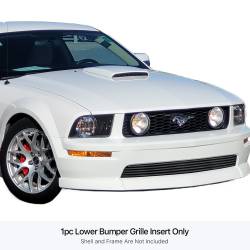 APS - APS GR06FFJ14J Stainless Billet Bumper Grille Black for 05-09 Ford Mustang GT - Image 1