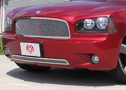 APS - APS Wire Mesh Bumper Grille Polish for 05-10 Dodge Charger GR04GFD39S - Image 1