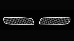 APS - APS Wire Mesh Fog Light Grilles Polish for 11-14 Chrysler 300C GR18GFC02S - Image 2