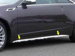 QAA TH50254 Stainless Rocker Panel Trim 4Pc for 11-14 Cadillac CTS Coupe