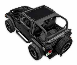 SpiderWebShade - SpiderWebShade Mesh Bikini Top Black for Jeep TJ SWS-SHDKNI-01-TJ-BLK - Image 1