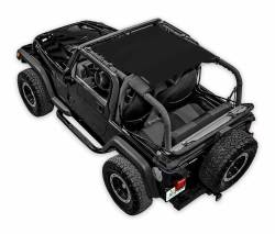 SpiderWebShade - SpiderWebShade Mesh Bikini Top Black for Jeep TJ SWS-SHDTOP-01-KRWL-BLK - Image 1