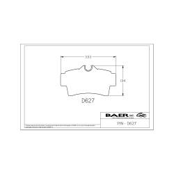 Baer Brake Systems - BAER Brakes D0627R Disc Brake Pad Set - Image 3