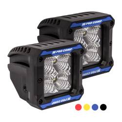 ProComp - Pro Comp 76413P 2"x2" Square 5W Flood Pattern LED Pod Lights PAIR - Image 1