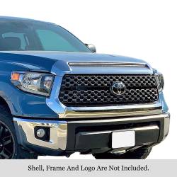 APS - APS Stainless Billet Hood Grille Polish for 14-21 Toyota Tundra GR20FEI87S - Image 1
