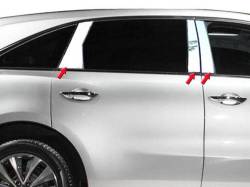 Quality Automotive Accessories - QAA PP14298 6Pc Stainless Steel Pillar Trim for 14-20 Acura MDX - Image 1