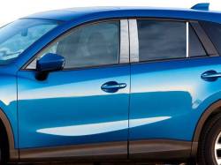 Quality Automotive Accessories - QAA PP13722 8Pc Stainless Steel Pillar Trim for 2013-2016 Mazda CX-5 - Image 1