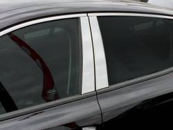 Quality Automotive Accessories - QAA PP18800 4Pc Stainless Steel Pillar Trim for 2018-2023 Kia Stinger - Image 1
