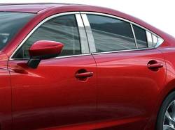 Quality Automotive Accessories - QAA PP14762 10Pc Stainless Steel Pillar Trim for 14-20 Mazda Mazda6 - Image 1