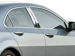 Quality Automotive Accessories - QAA PP29291 6Pc Stainless Steel Pillar Trim for 2009-2014 Acura TSX - Image 1