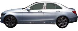 Quality Automotive Accessories - QAA PP15081 4Pc Stainless Steel Pillar Trim for 2015-2020 Mercedes C Class - Image 2