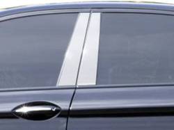 Quality Automotive Accessories - QAA PP11930 4Pc Stainless Steel Pillar Trim for 2011-2016 BMW 5 Series - Image 1