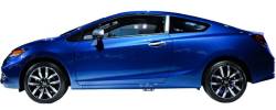 Quality Automotive Accessories - QAA PP12212 2Pc Stainless Steel Pillar Trim for 2012-2015 Honda Civic - Image 2