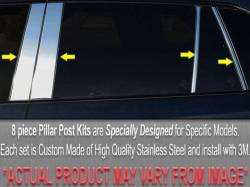 Quality Automotive Accessories - QAA PP32592 8Pc Stainless Steel Pillar Trim for 1992-1997 Buick Roadmaster - Image 1