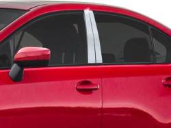 Quality Automotive Accessories - QAA PP15410 4Pc Stainless Steel Pillar Trim for 2015-2020 Subaru WRX - Image 1