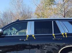 Quality Automotive Accessories - QAA PP61193 8Pc Stainless Steel Pillar Trim for 2021-2025 Tahoe/Yukon - Image 1