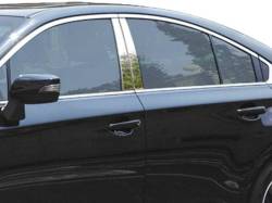 Quality Automotive Accessories - QAA PP15445 4Pc Stainless Steel Pillar Trim for 2015-2019 Subaru Legacy - Image 1