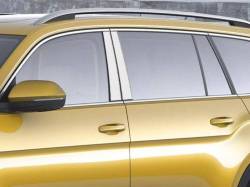 Quality Automotive Accessories - QAA PP70640 4Pc Stainless Steel Pillar Trim for Volkswagen Atlas Cross Sport - Image 1