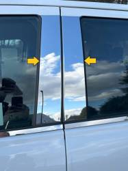 Quality Automotive Accessories - QAA PP64345 4Pc Stainless Steel Pillar Trim for 2024-2025 Ford Ranger - Image 2