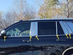 Quality Automotive Accessories - QAA PP61194 12Pc Stainless Steel Pillar Trim for 2021-2025 Tahoe/Yukon - Image 1