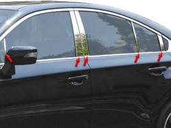 Quality Automotive Accessories - QAA PP15448 10Pc Stainless Steel Pillar Trim for 2015-2019 Subaru Legacy - Image 1