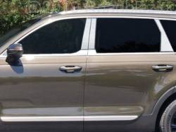 Quality Automotive Accessories - QAA PP70852 8Pc Stainless Steel Pillar Trim for 2020-2025 Kia Telluride - Image 1