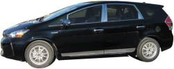 Quality Automotive Accessories - QAA PP12700 4Pc Stainless Steel Pillar Trim for 2012-2017 Toyota Prius V - Image 2