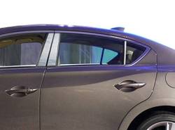 Quality Automotive Accessories - QAA PP13206 6Pc Stainless Steel Pillar Trim for 2013-2022 Acura ILX - Image 1