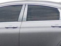 Quality Automotive Accessories - QAA PP55780 4Pc Stainless Steel Pillar Trim for 2015-2017 Chrysler 200 - Image 1