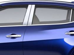 Quality Automotive Accessories - QAA PP16540 4Pc Stainless Steel Pillar Trim for 2016-2023 Nissan Maxima - Image 1