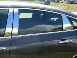 Quality Automotive Accessories - QAA PP56106 6Pc Stainless Steel Pillar Trim for 2016-2025 Chevrolet Malibu - Image 1