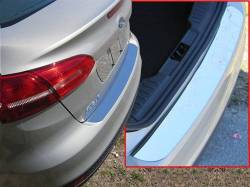 Quality Automotive Accessories - QAA RB55345 1Pc Stainless Steel Rear Bumper Accent for 2015-2018 Ford Focus - Image 1