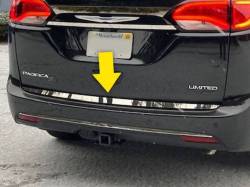 Quality Automotive Accessories - QAA RD57750 1Pc Stainless Steel Rear Deck Trim for 2017-2025 Chrysler Pacifica - Image 1