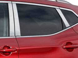 Quality Automotive Accessories - QAA PP17596 6Pc Stainless Steel Pillar Trim for 2017-2020 Nissan Rogue Sport - Image 1