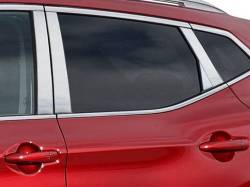 Quality Automotive Accessories - QAA PP17597 8Pc Stainless Steel Pillar Trim for 2017-2020 Nissan Rogue Sport - Image 1