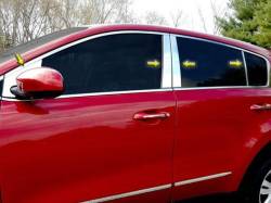 Quality Automotive Accessories - QAA PP17837 8Pc Stainless Steel Pillar Trim for 2017-2022 Kia Sportage - Image 1