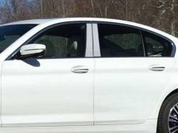 Quality Automotive Accessories - QAA PP17930 4Pc Stainless Steel Pillar Trim for 2017-2023 BMW 5 Series - Image 1