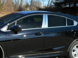 Quality Automotive Accessories - QAA PP57806 16Pc Stainless Steel Pillar Trim for 2017-2019 Chevrolet Cruze - Image 1